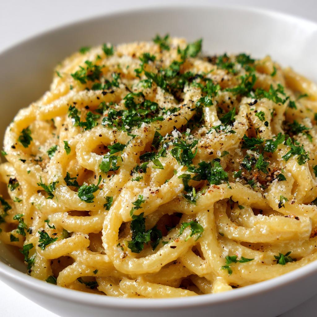 Pasta Cremosa all'Aglio e Parmigiano