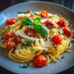Pasta con Pomodorini e Basilico