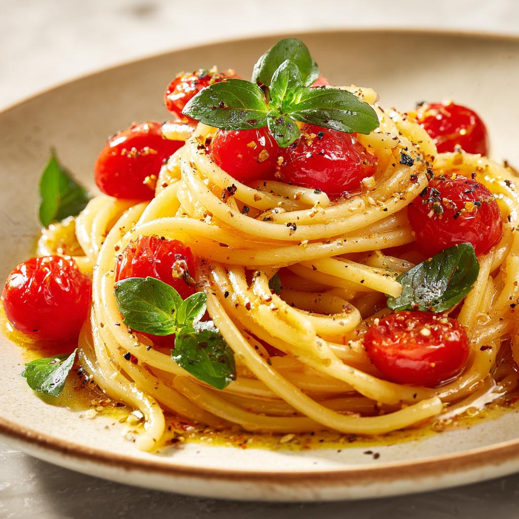 Spaghetti con Pomodorini e Basilico - detail 1