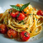 Spaghetti con Pomodorini e Basilico