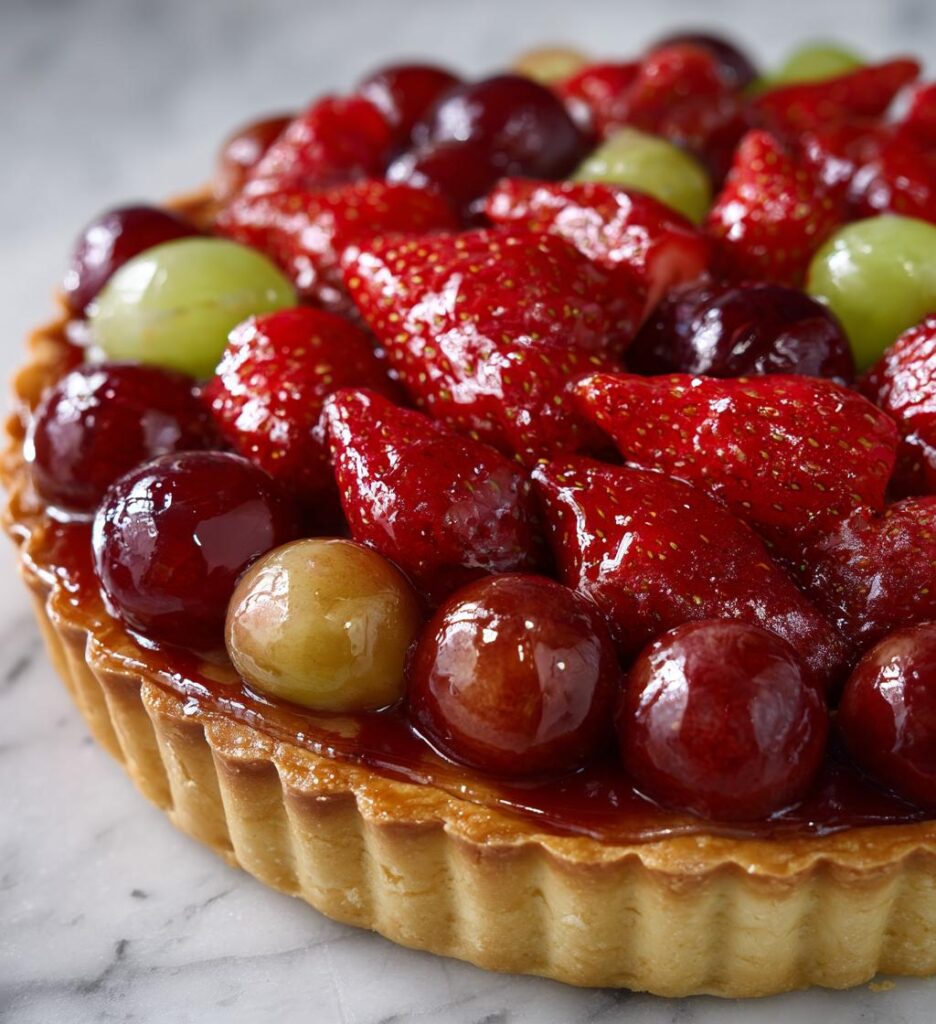 Crostata di Fragole e Uva