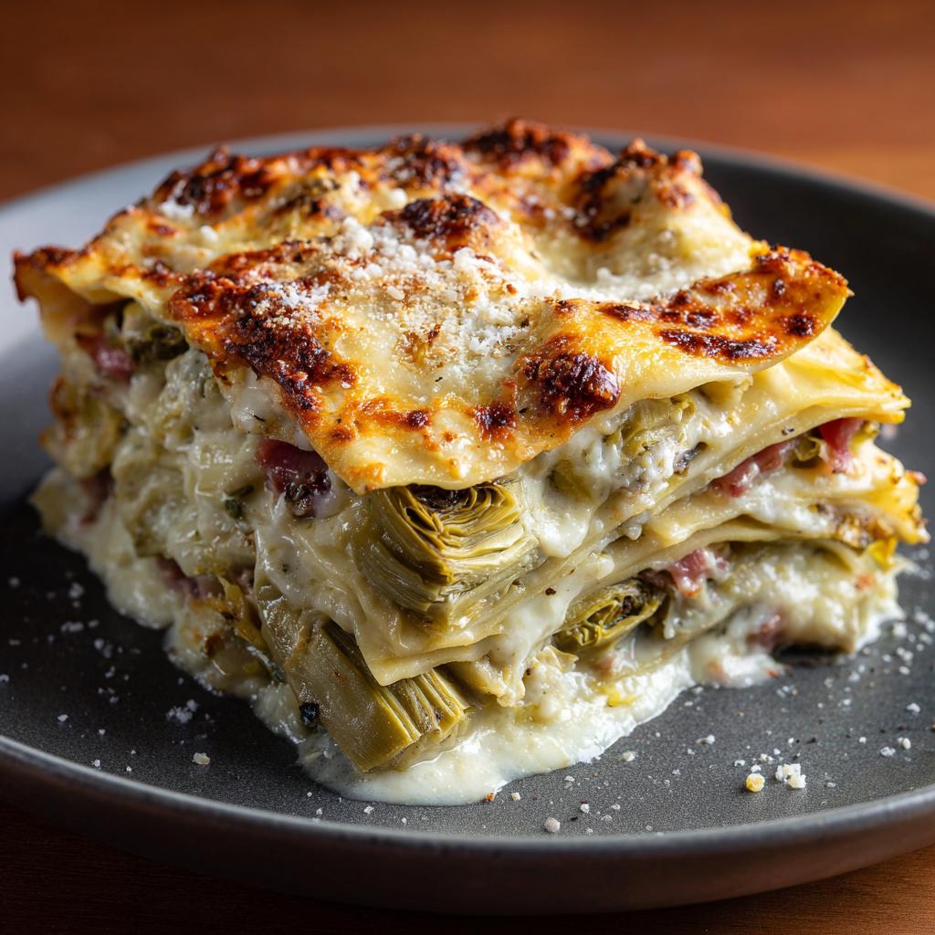 Lasagne con Carciofi e Prosciutto - detail 1