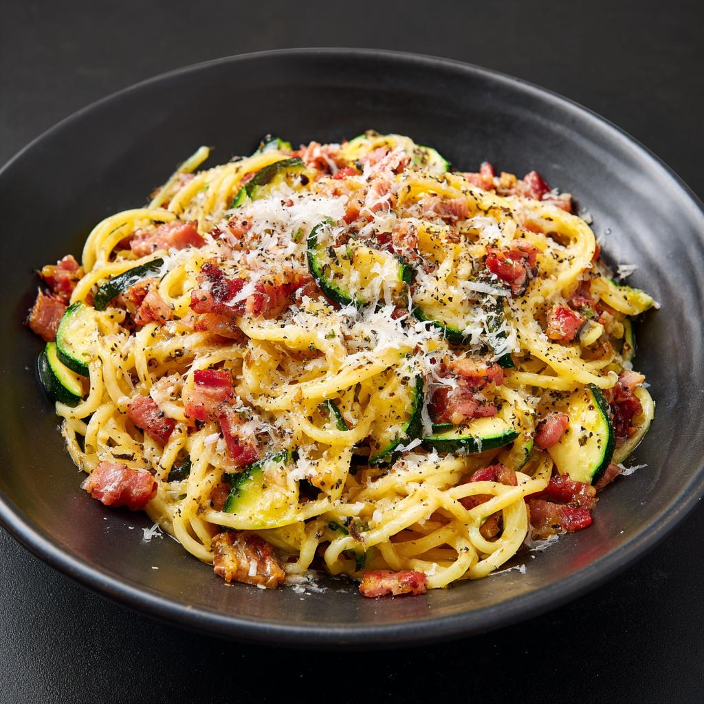 Pasta Zucchine e Pancetta