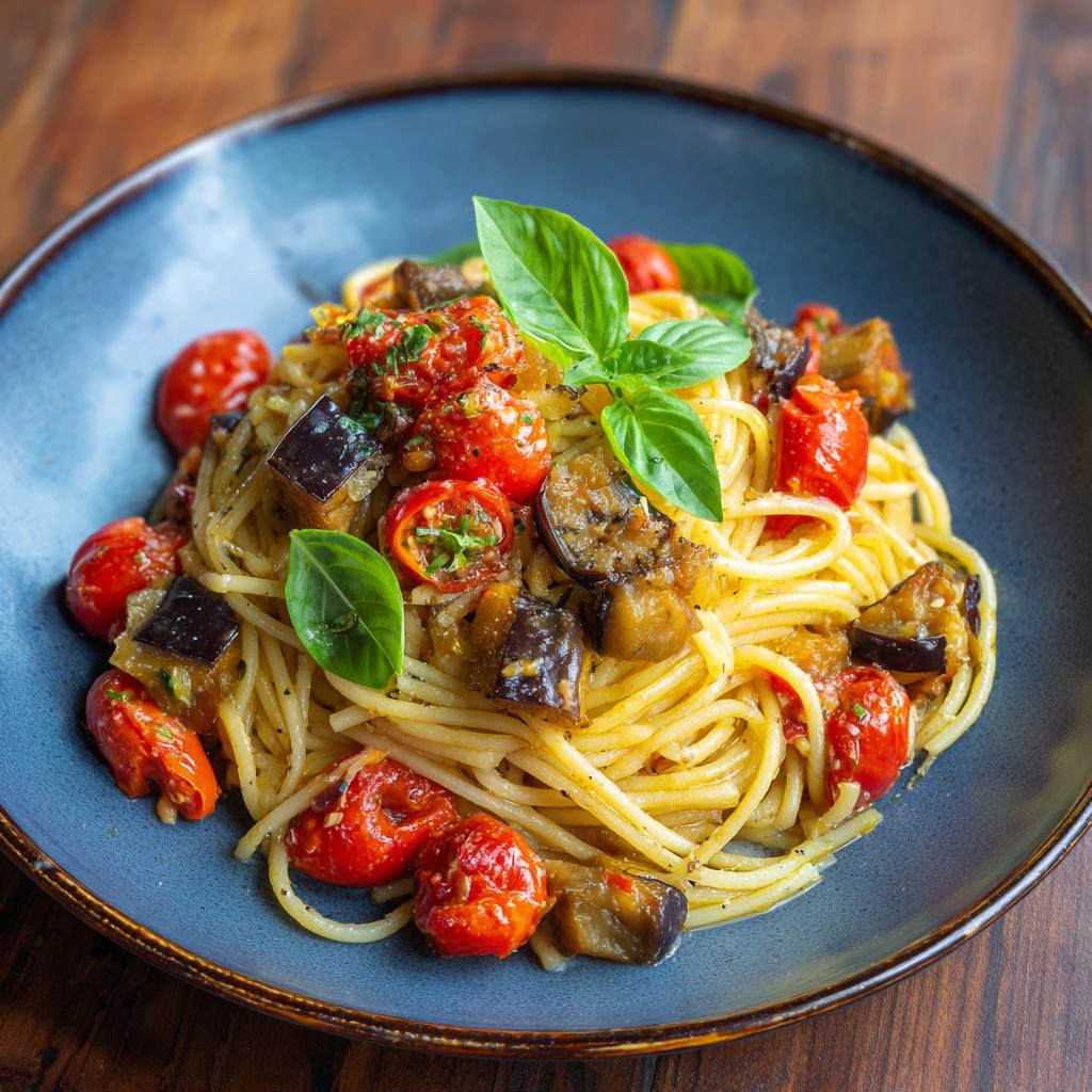 Pasta con Melanzane e Pomodorini - detail 1