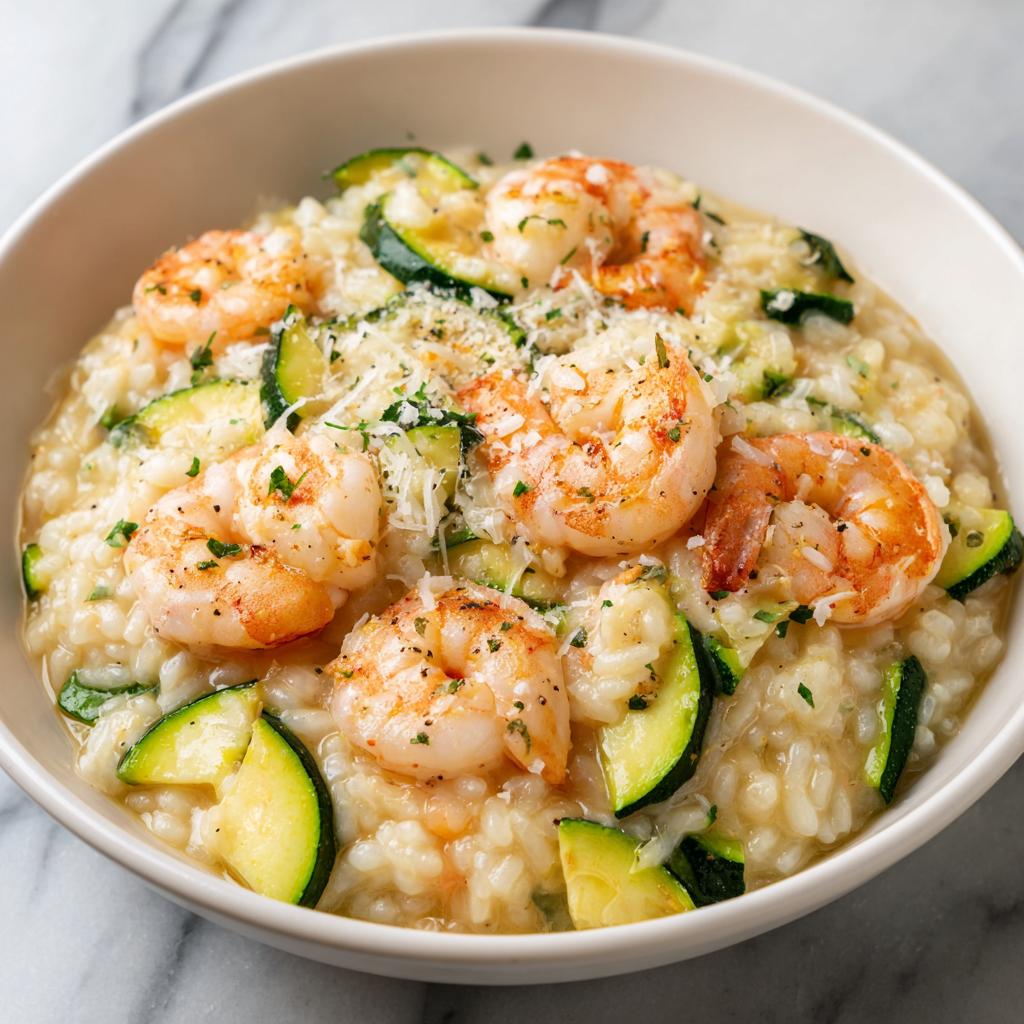 Risotto con Zucchine e Gamberetti