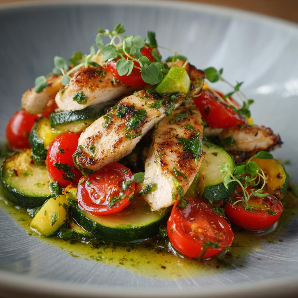 Secondo di Pollo con Zucchine e Pomodorini - detail 1