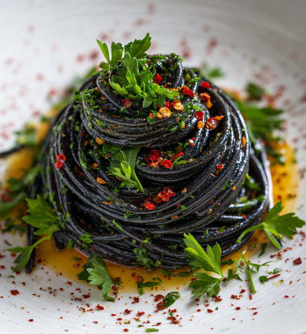 Spaghetti al Nero di Seppia - detail 1