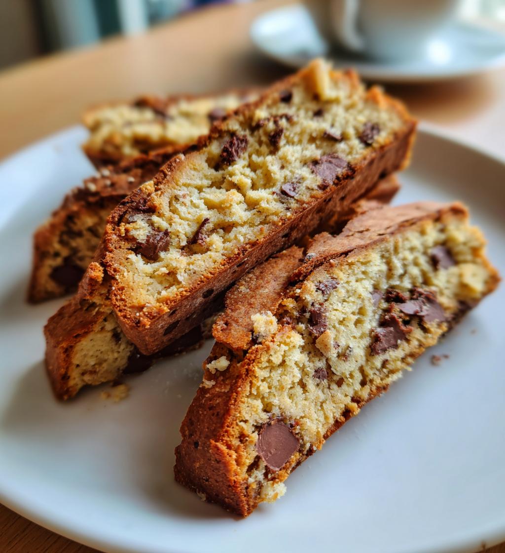 Biscotti al caffè e gocce di cioccolato