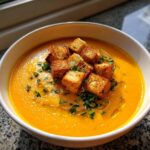 Crema di zucca con crostini