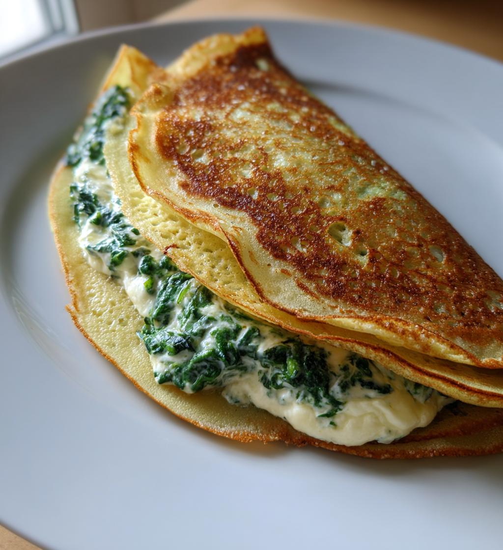 Crespelle (crepes) con ricotta e spinaci
