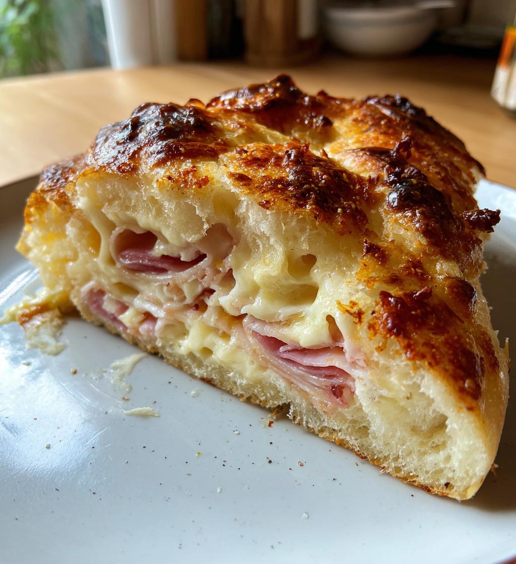 Focaccine ripiene con prosciutto e formaggio