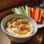 Hummus con bastoncini di verdure