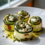 Involtini di zucchine grigliate con formaggio