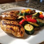Pollo alla griglia con contorno di verdure