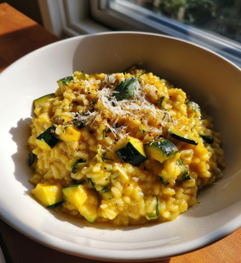 Risotto alle zucchine e zafferano