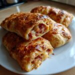 Rustici di pasta sfoglia con wurstel o formaggio