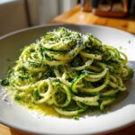 Spaghetti di zucchine con pesto