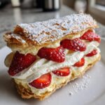 Torta millefoglie con crema chantilly e fragole