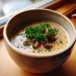 Zuppa di castagne e funghi