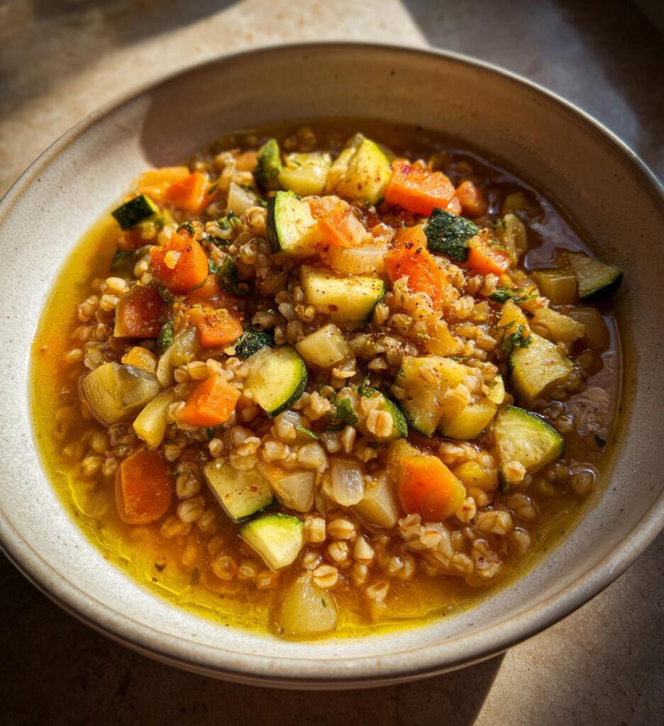Zuppa di farro e verdure
