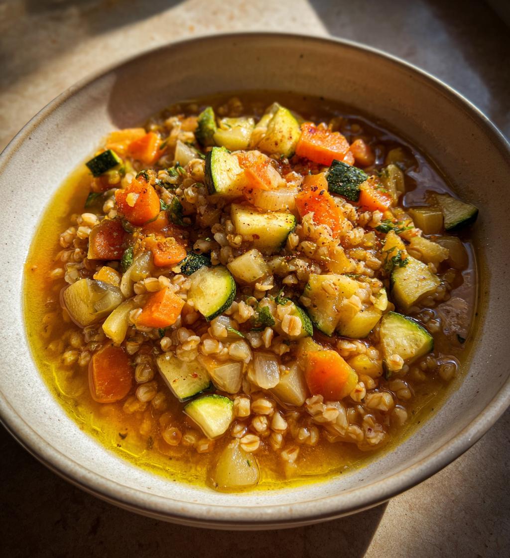 Zuppa di farro e verdure