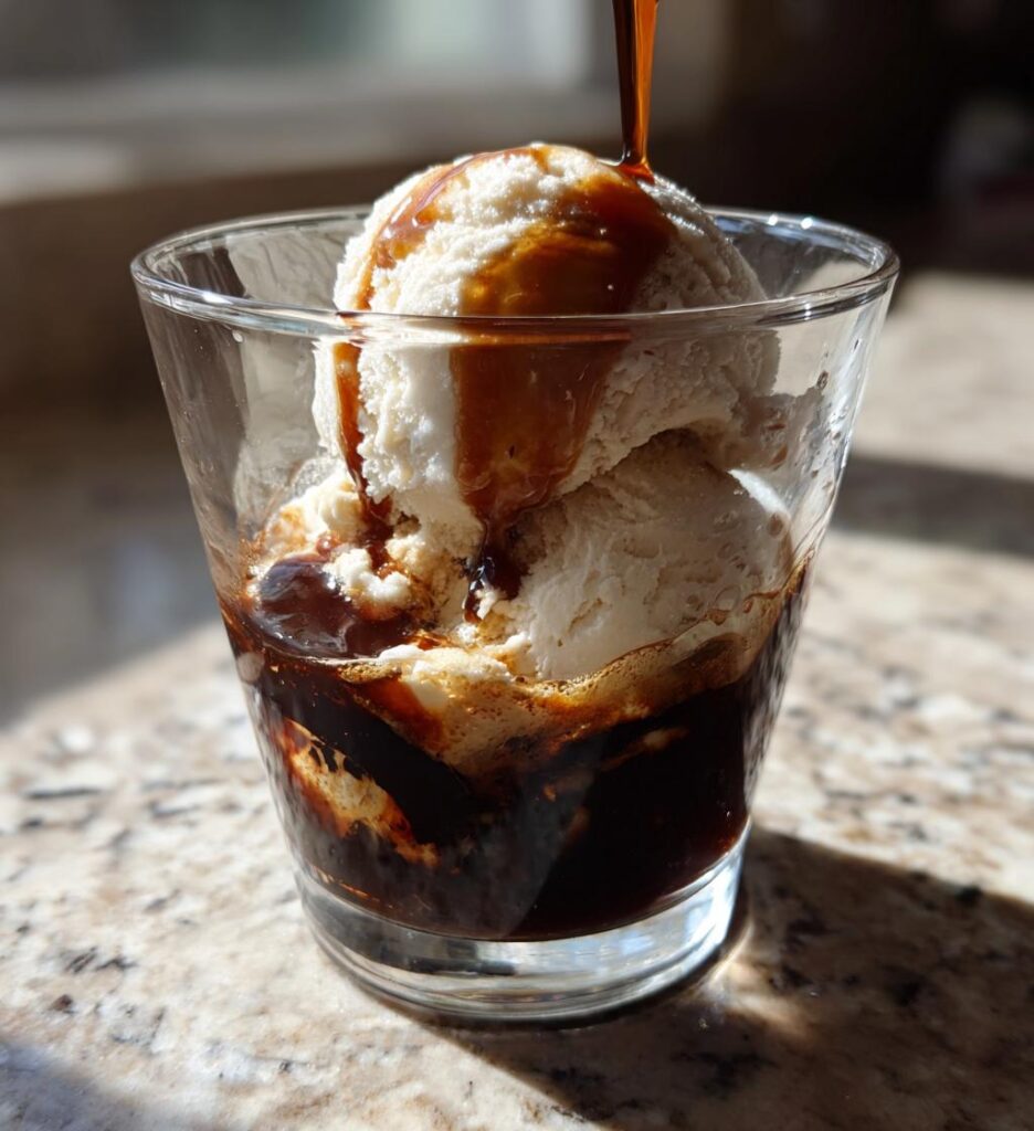 Affogato with Vanilla Gelato and Espresso