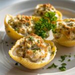 Mushroom Stuffed Giant Shell Pasta