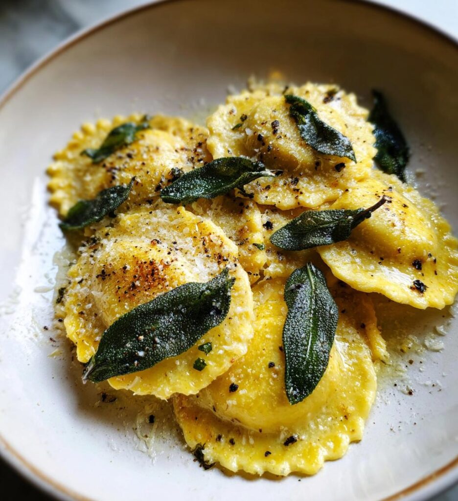 Ravioli al Burro e Salvia (with Butter and Sage)