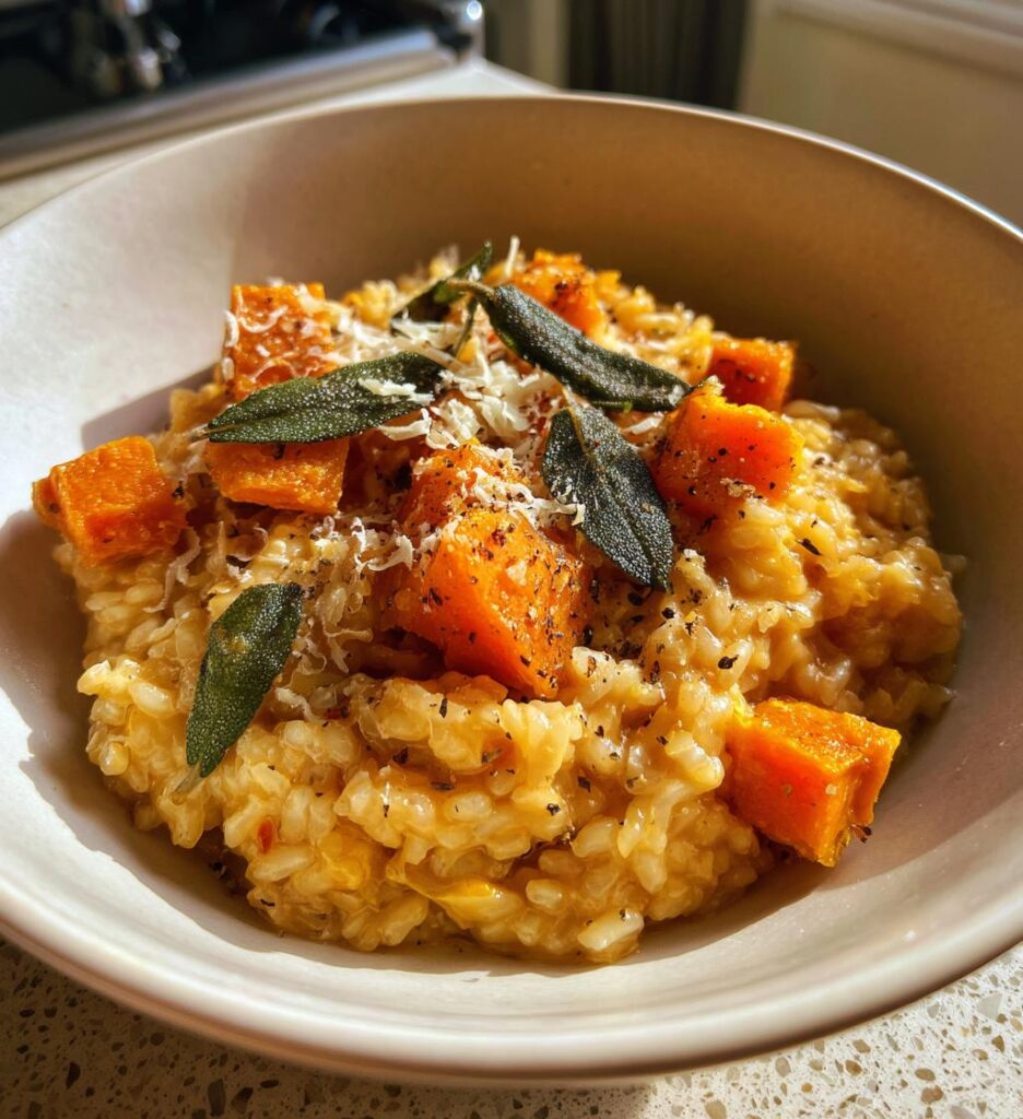 Risotto alla zucca e salvia