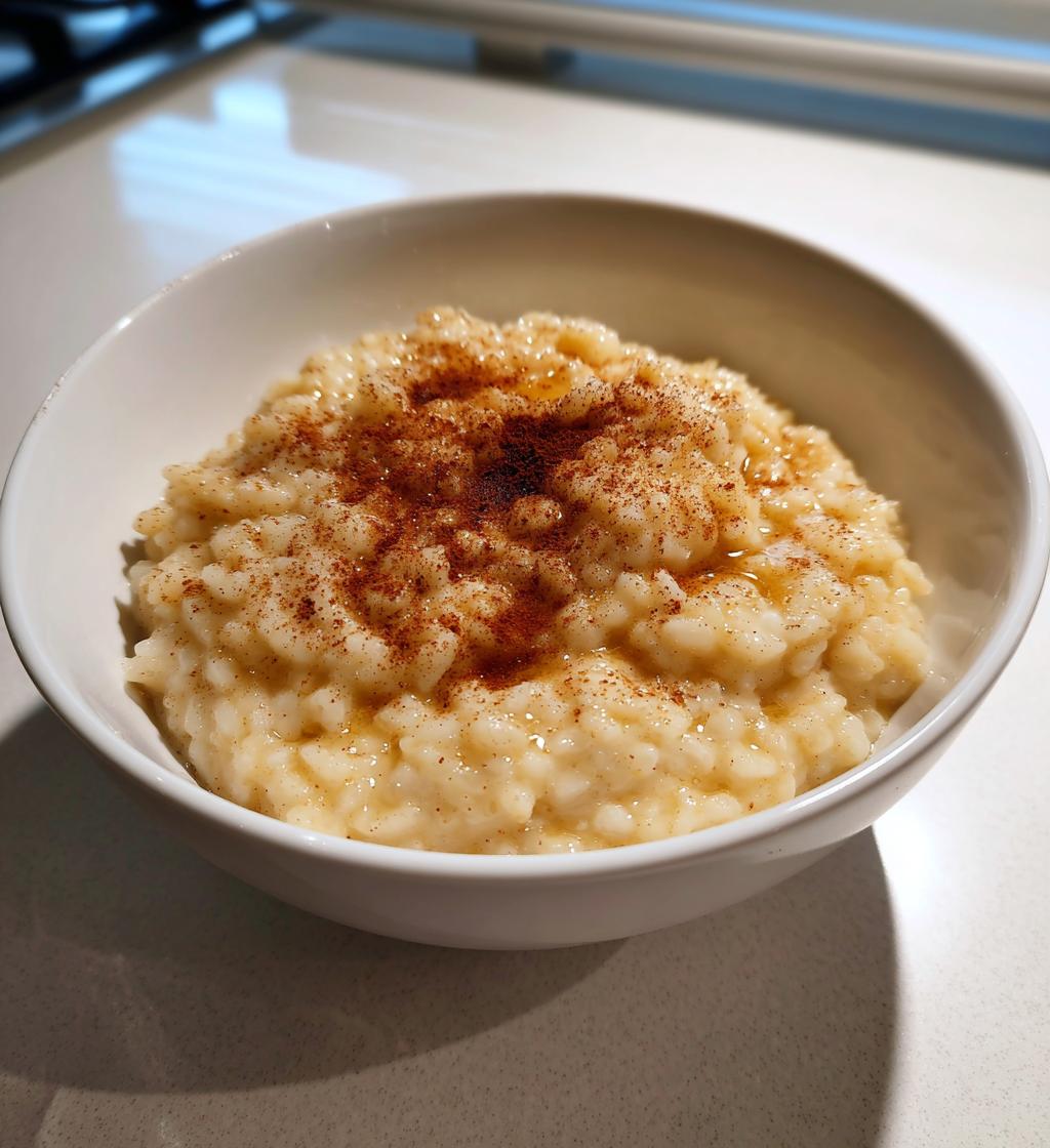 Risotto dolce al latte con un tocco di cannella