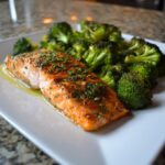 Salmone al forno con broccoli