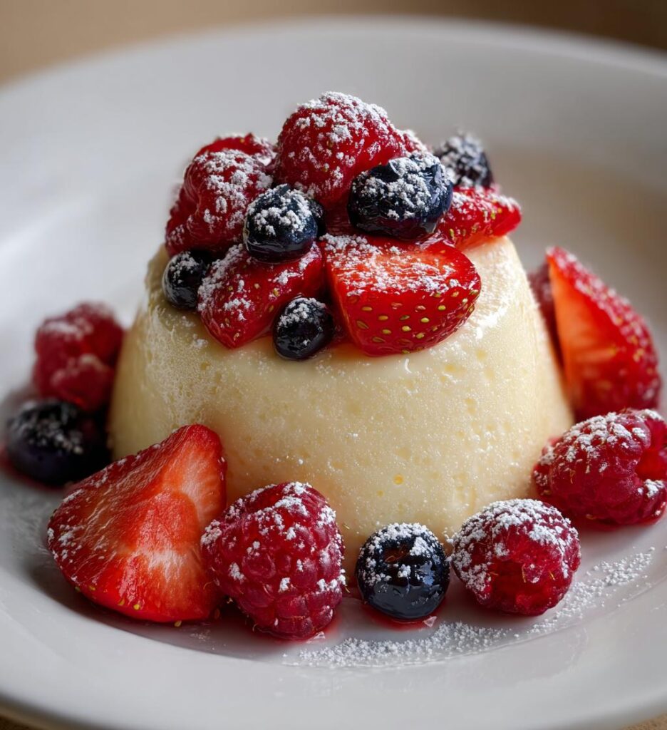 Simple Panna Cotta with Berries