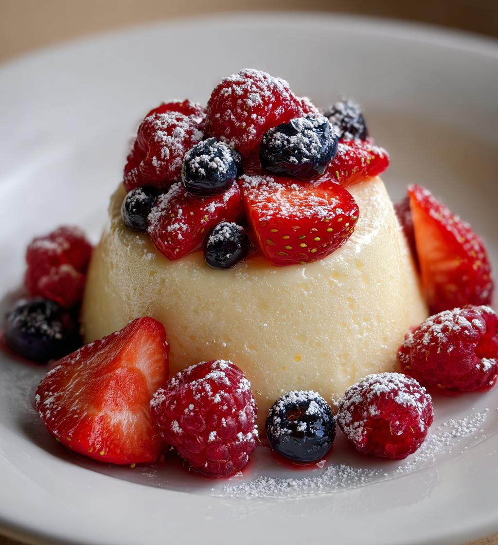 Simple Panna Cotta with Berries
