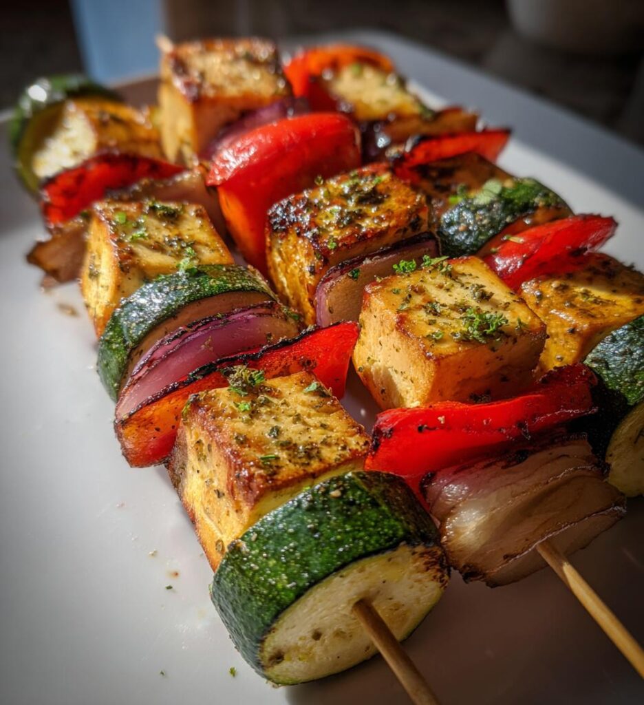 Spiedini di verdure e tofu