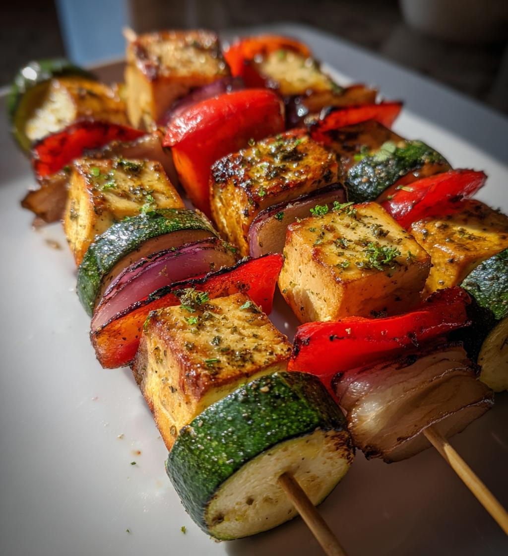 Spiedini di verdure e tofu