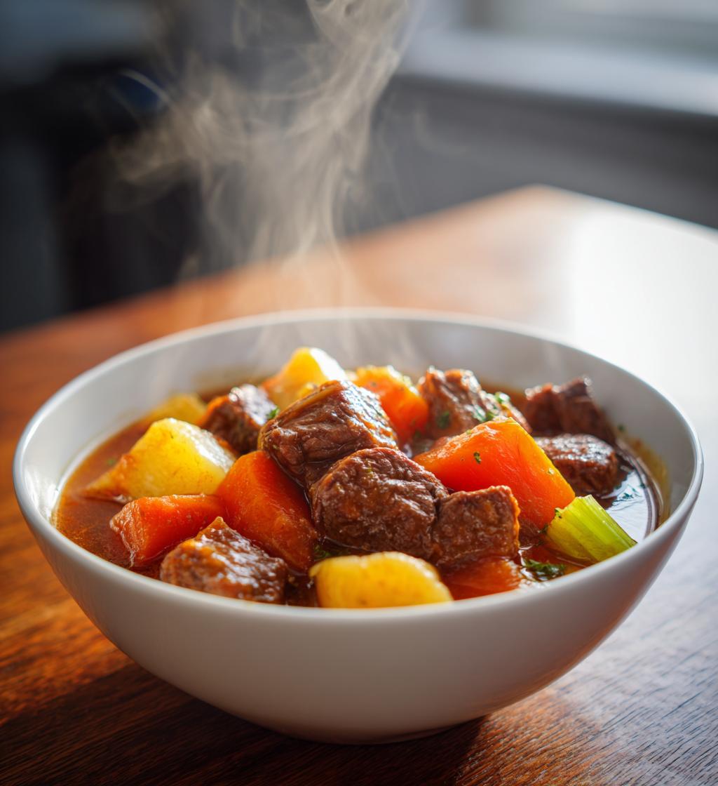 Stufato di carne con verdure autunnali