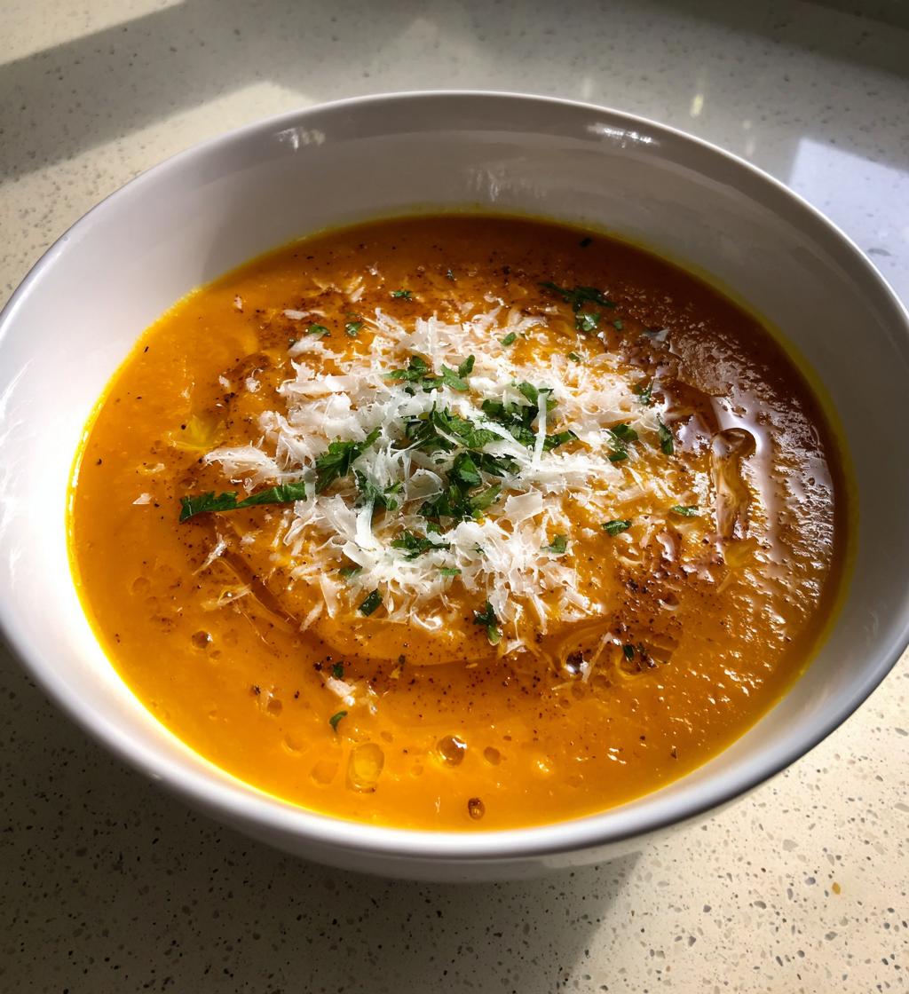 Vellutata di zucca al parmigiano