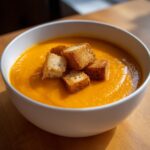 Vellutata di zucca con crostini