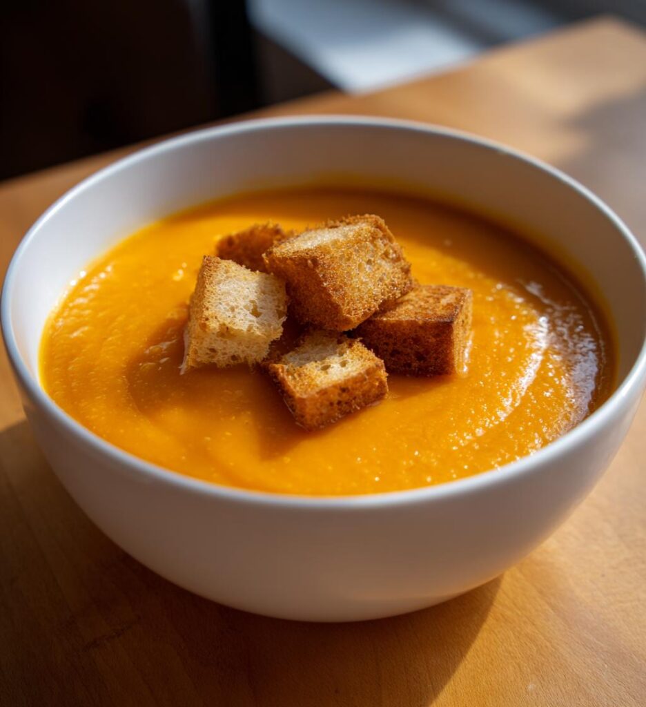 Vellutata di zucca con crostini