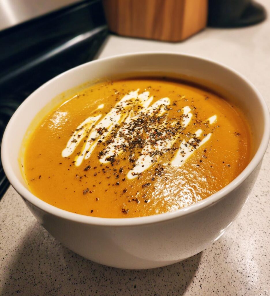 Vellutata di zucca con panna