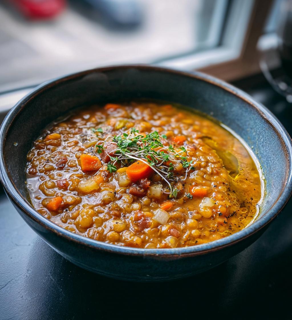 Zuppa di lenticchie e verdure