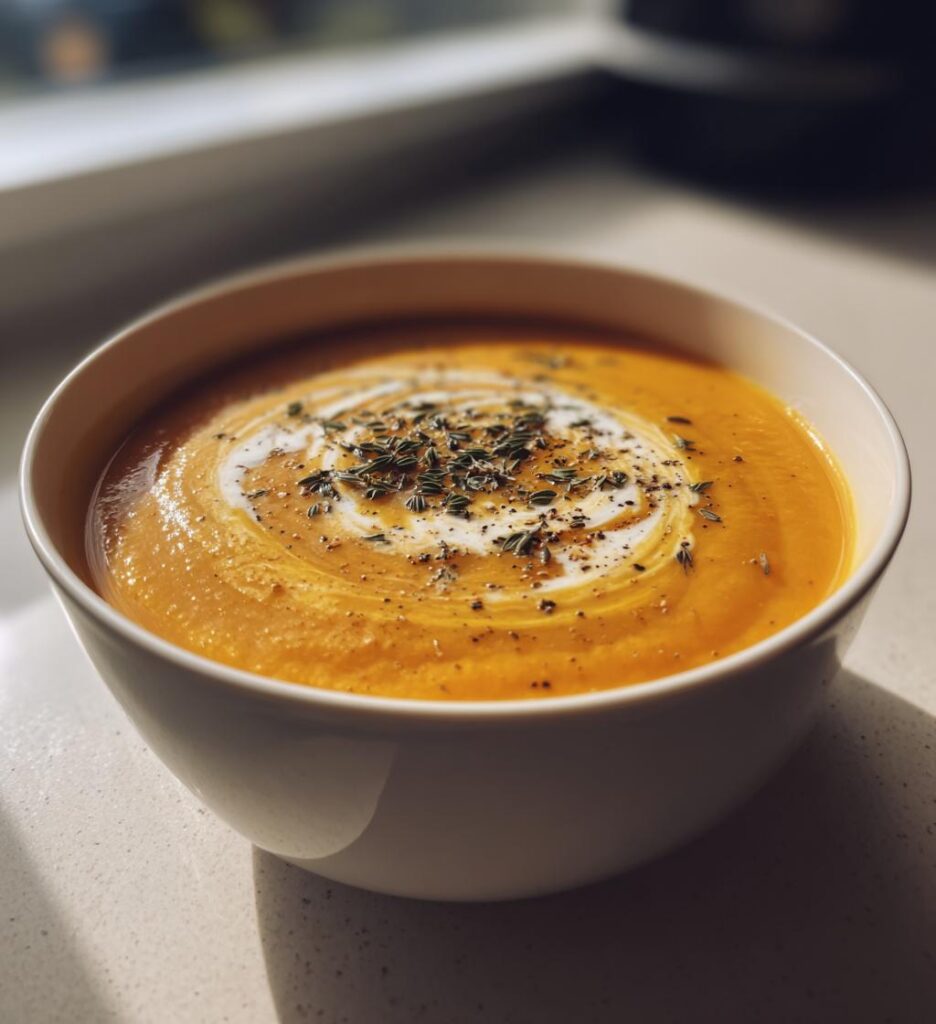 Zuppa di zucca e porri