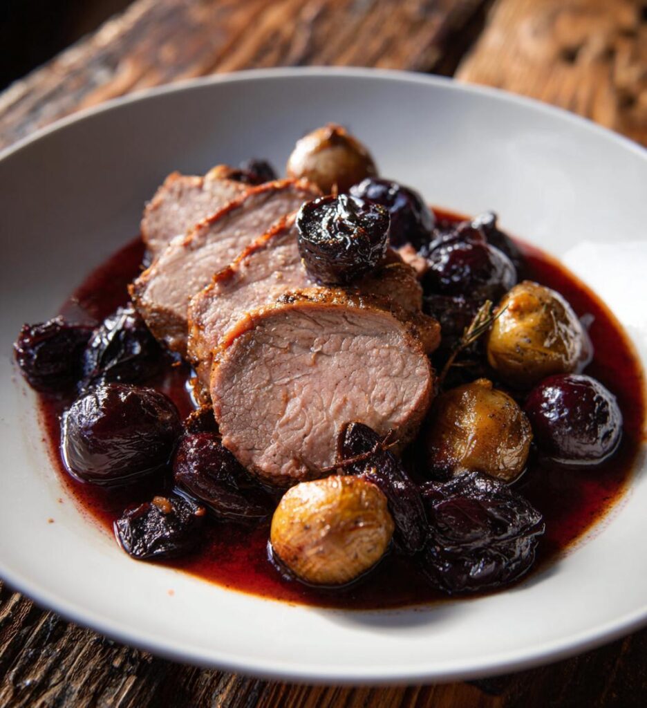 Arrosto di Vitello alle Castagne e Prugne
