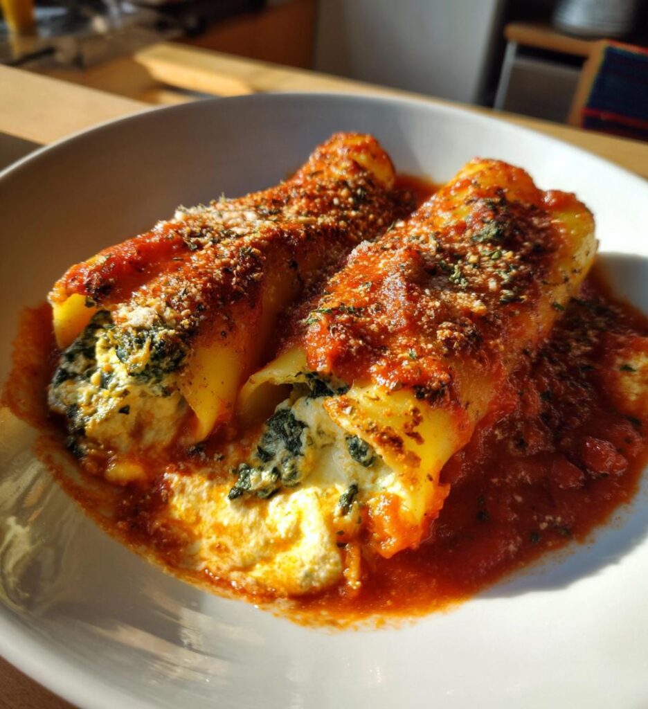 Cannelloni di Magro con Ricotta e Spinaci