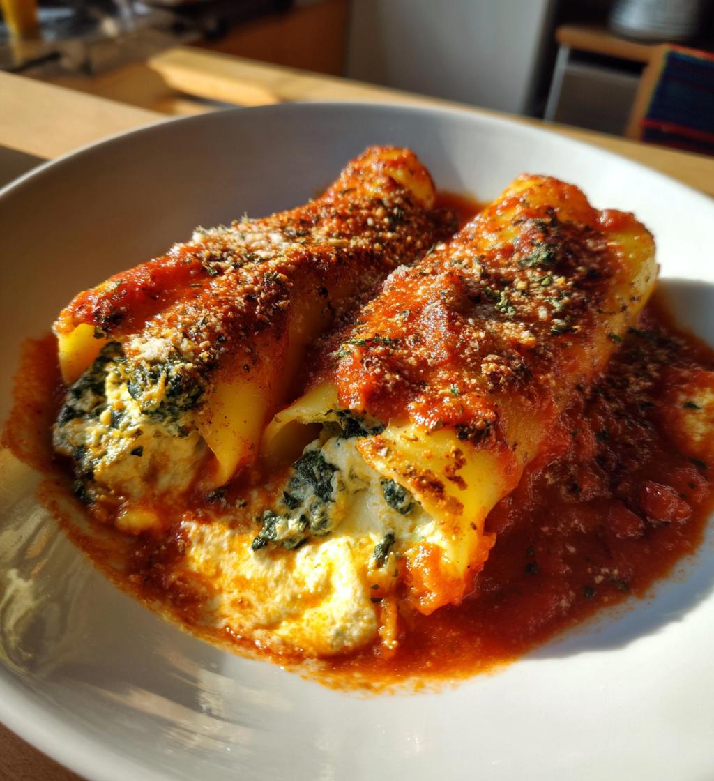 Cannelloni di Magro con Ricotta e Spinaci