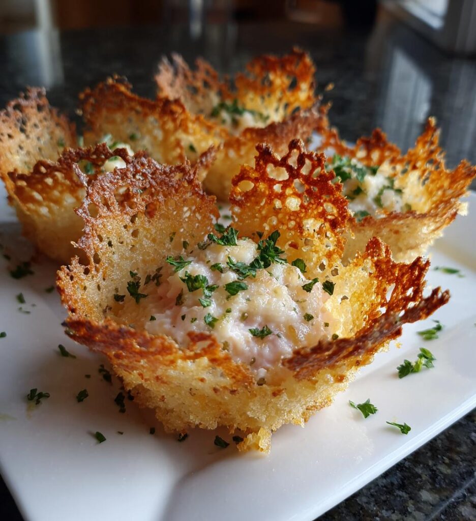 Cestini di Parmigiano con Mousse di Mortadella