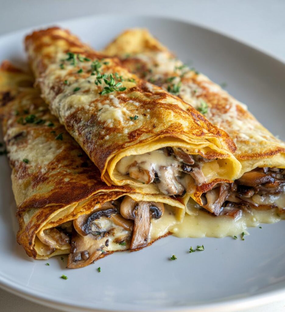 Crespelle al Forno ai Funghi Porcini