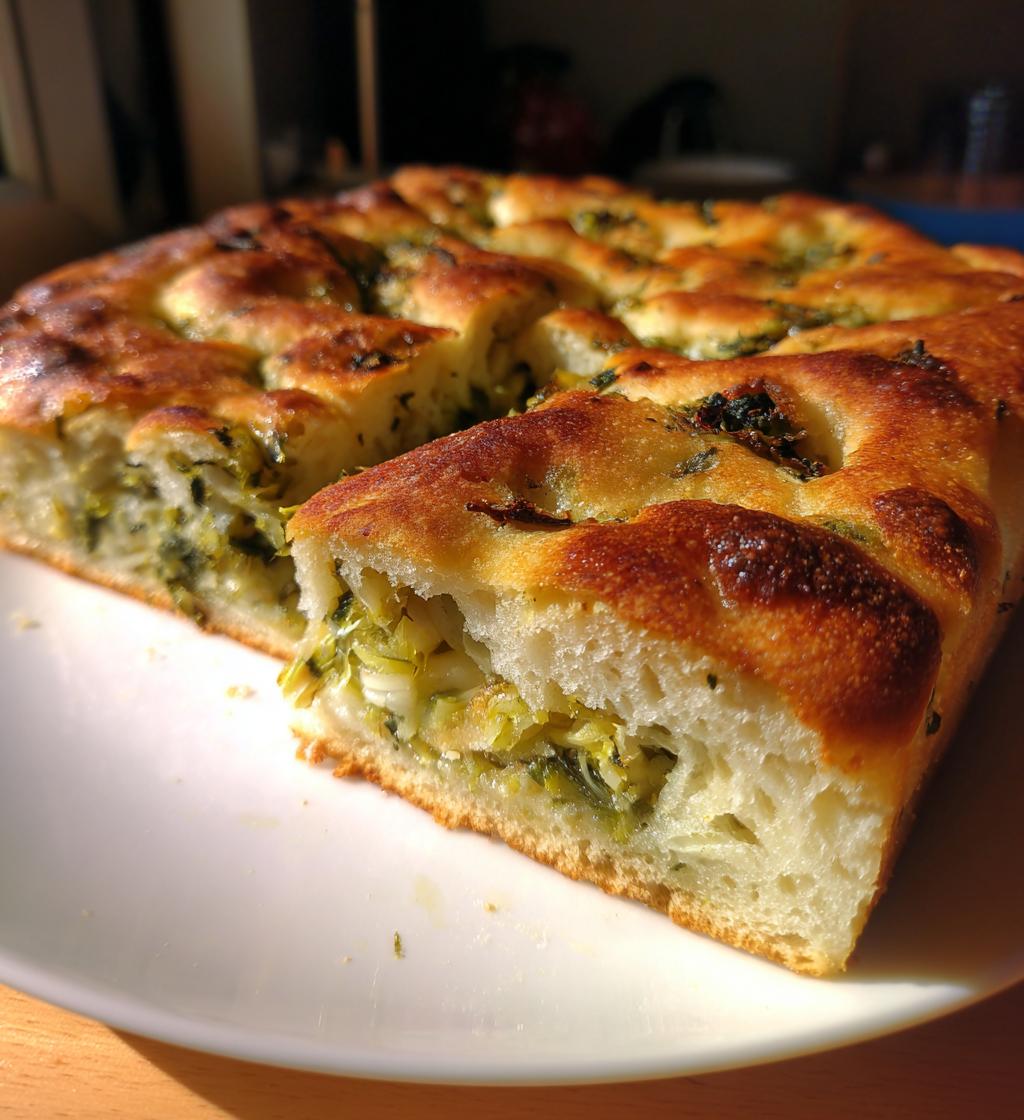 Focaccia Ripiena con Scarola e Acciughe
