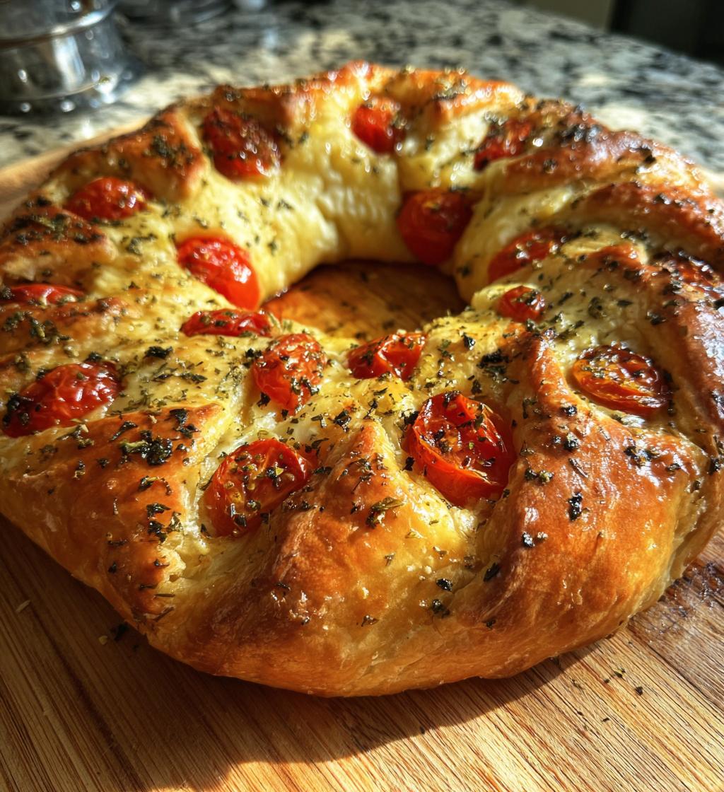 Ghirlanda di Sfoglia alle Olive e Pomodorini