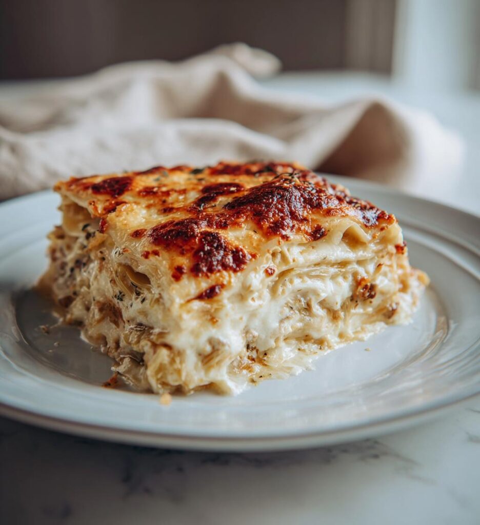 Lasagna Bianca (White Lasagna with artichokes or mushrooms)